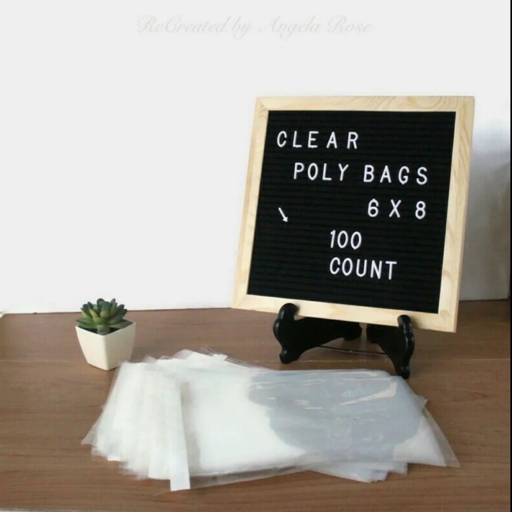 100 6 x 8 Poly Bags - Venthole Clear
